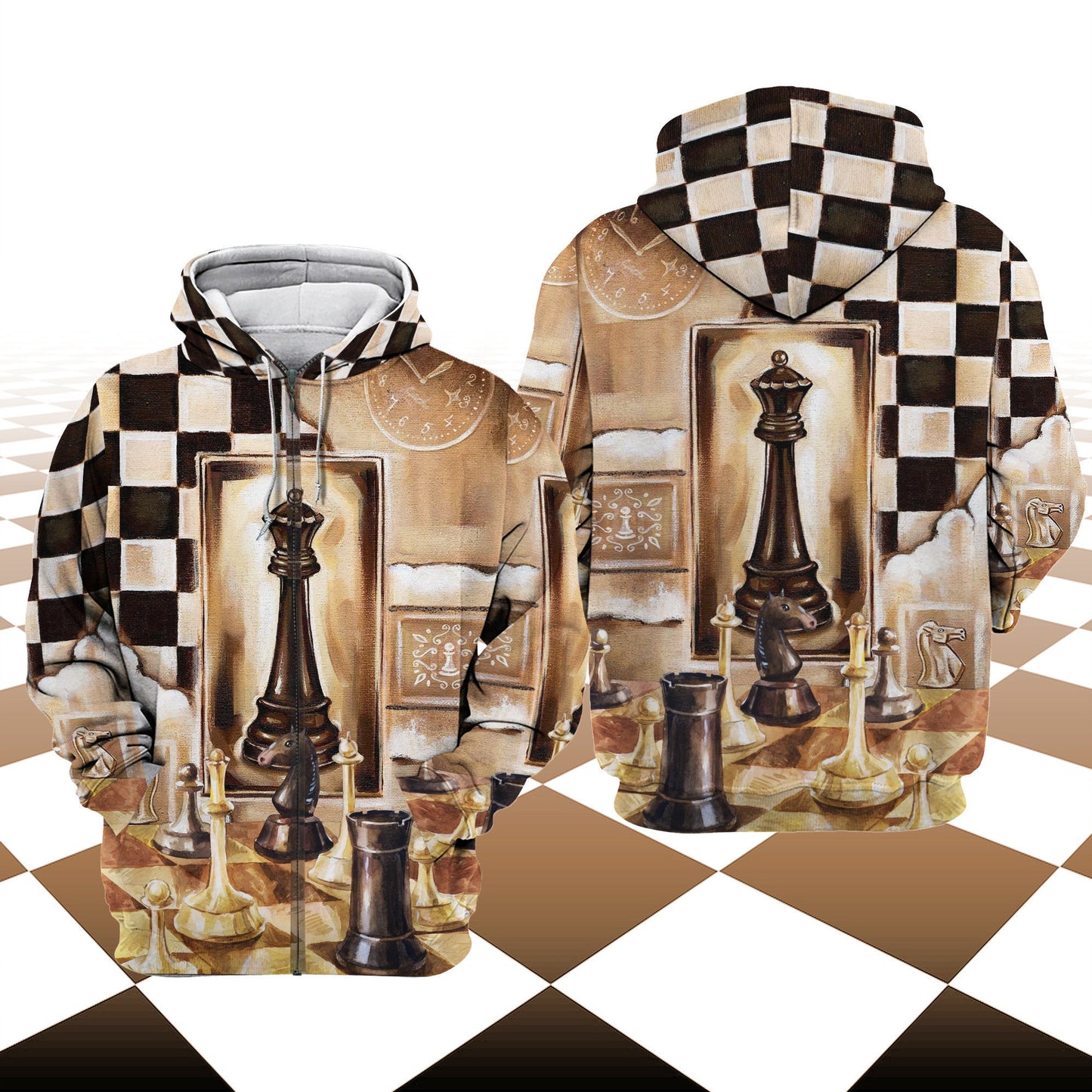 Chess Watercolor All Over Printed Unisex Shirt