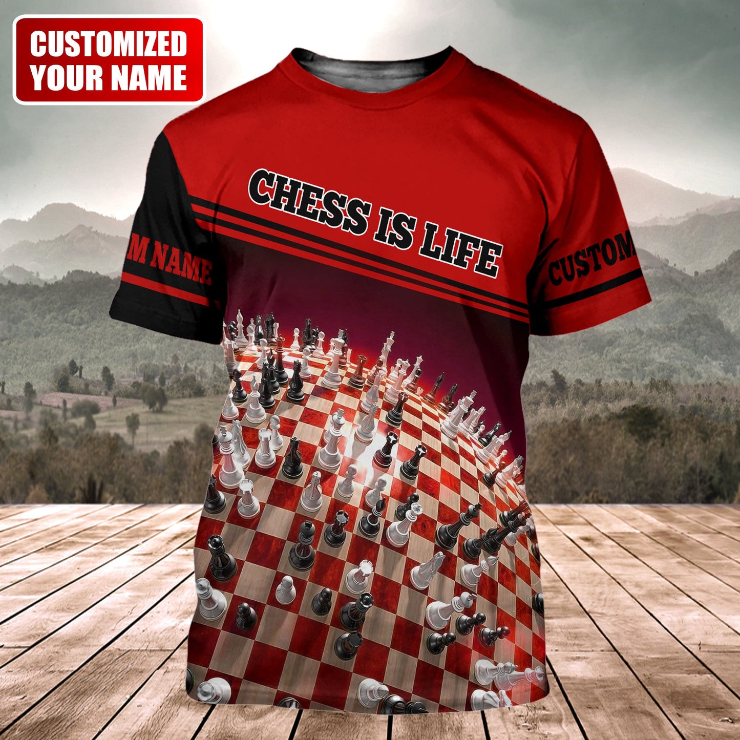 Personalized Name Chess Is Life All Over Printed Unisex Shirt