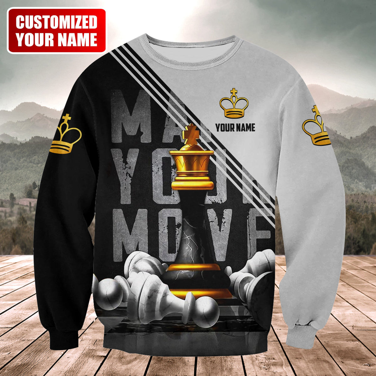 Personalized Name King Chess Q3 All Over Printed Unisex Shirt