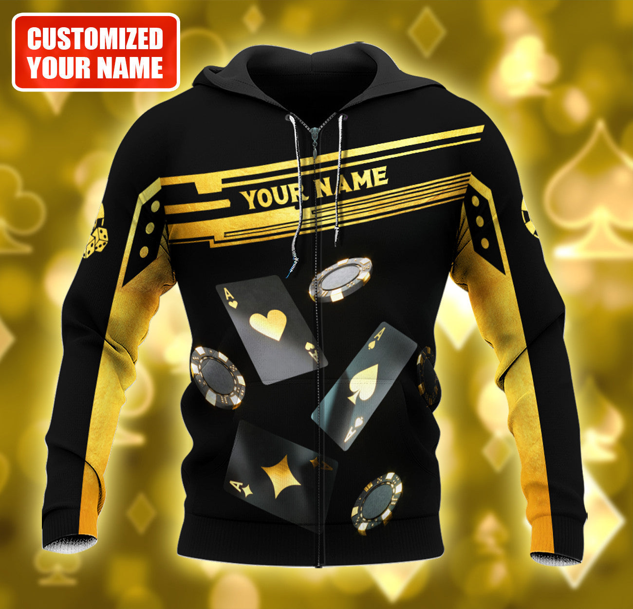 Personalized Name Poker Q21 All Over Printed Unisex Shirt