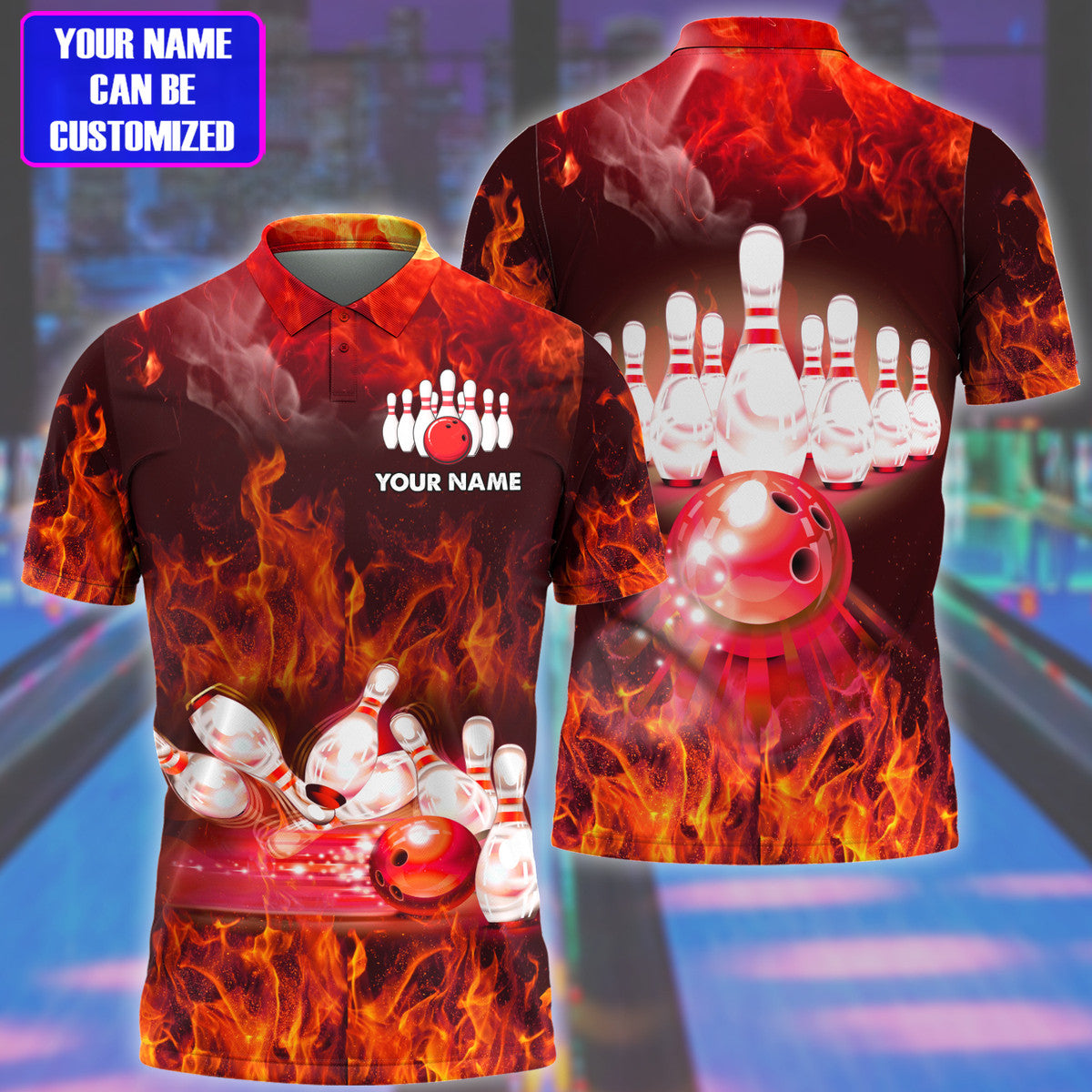 Personalized Name Bowling Q56 All Over Printed Unisex Shirt