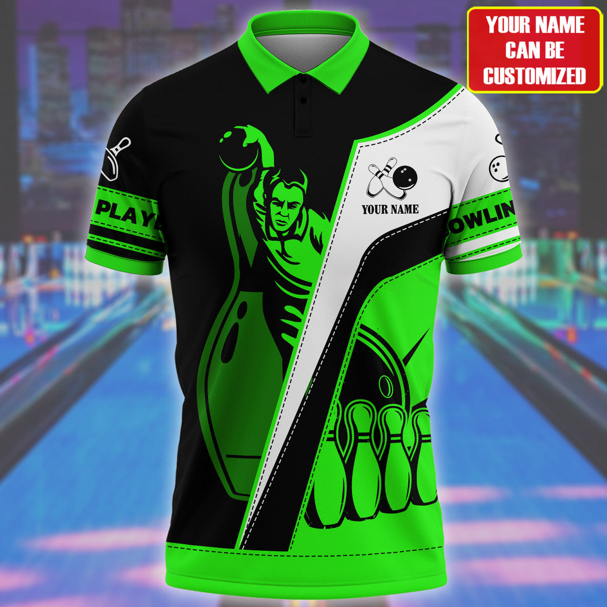 Personalized Name Bowling Q64 All Over Printed Unisex Shirt