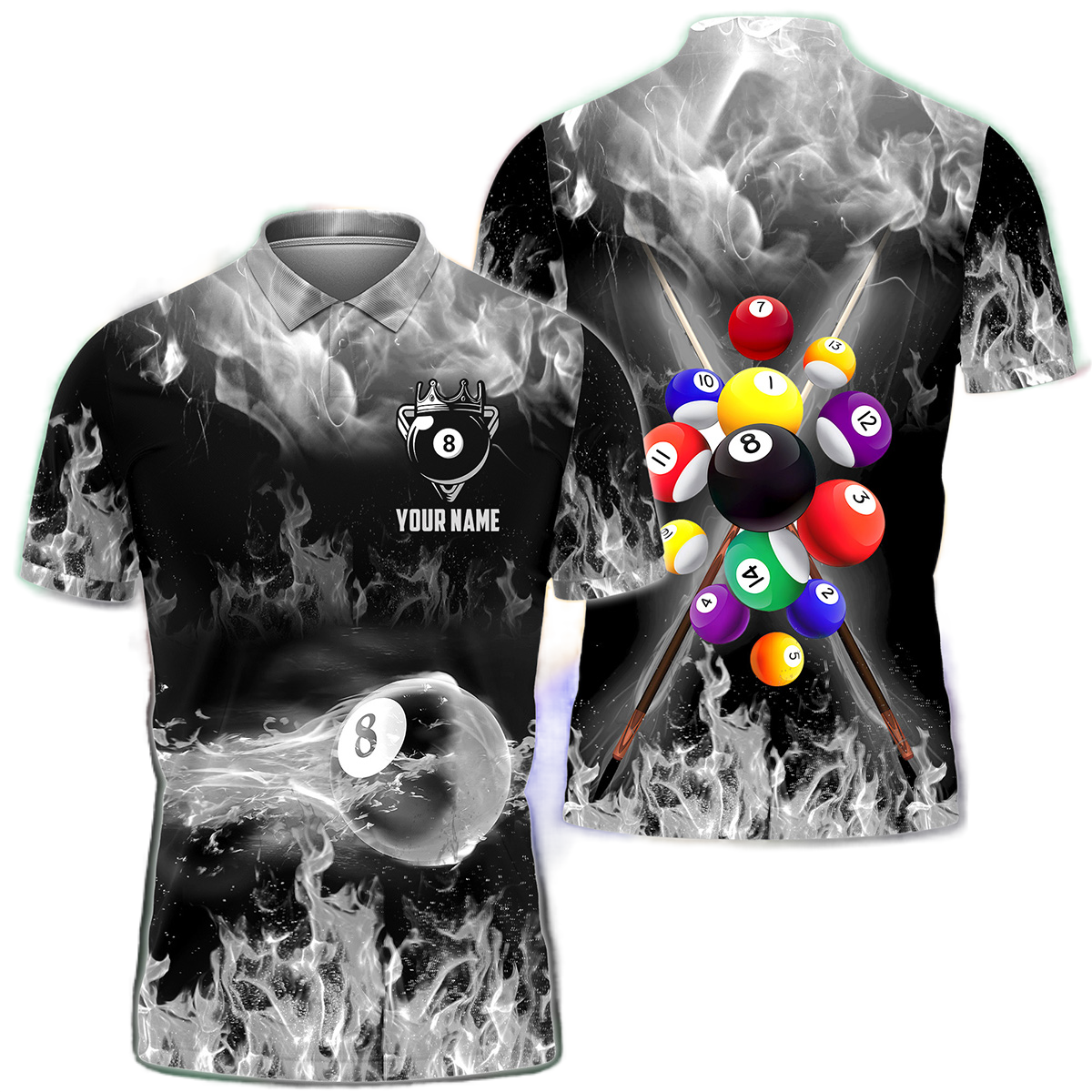 Personalized Billiards Fire Silver Version All Over Printed Unisex Shirt QB130608