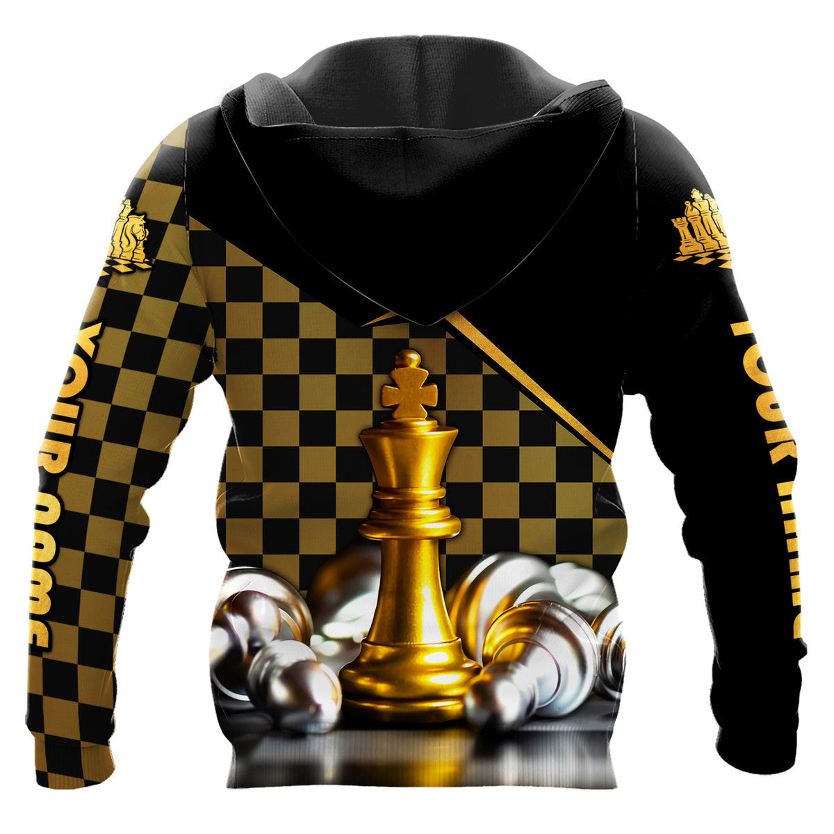 Personalized Name King Chess Golden All Over Printed Unisex Shirt Q281107