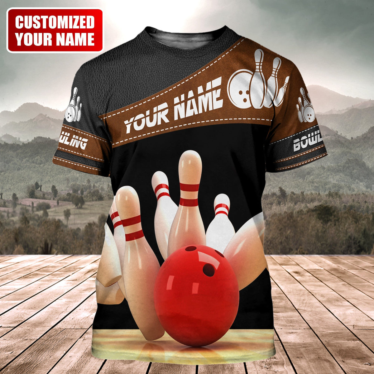 Personalized Name Bowling 3 All Over Printed Unisex Shirt