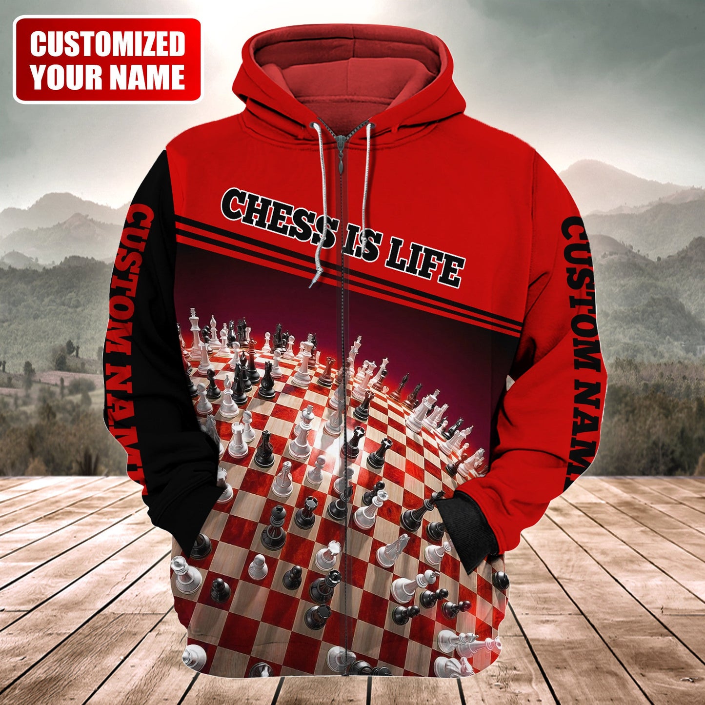 Personalized Name Chess Is Life All Over Printed Unisex Shirt