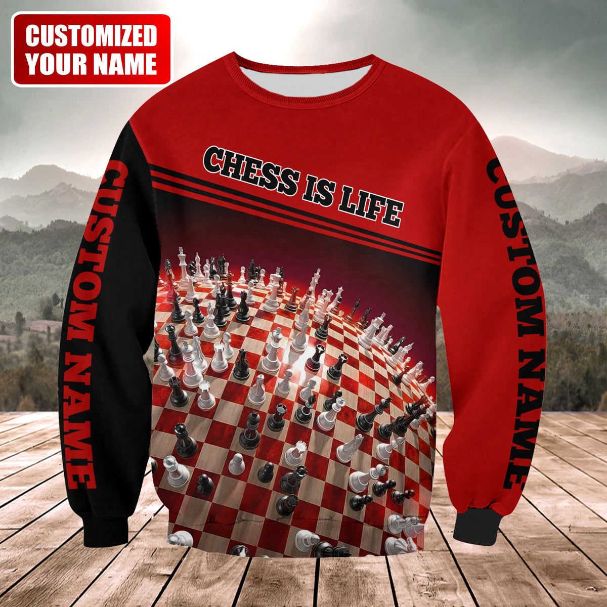 Personalized Name Chess Is Life All Over Printed Unisex Shirt