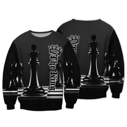 Black King Chess All Over Printed Unisex Shirt