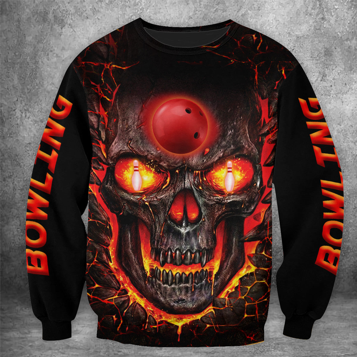 Skull Bowling All Over Printed Unisex Shirt Q100207