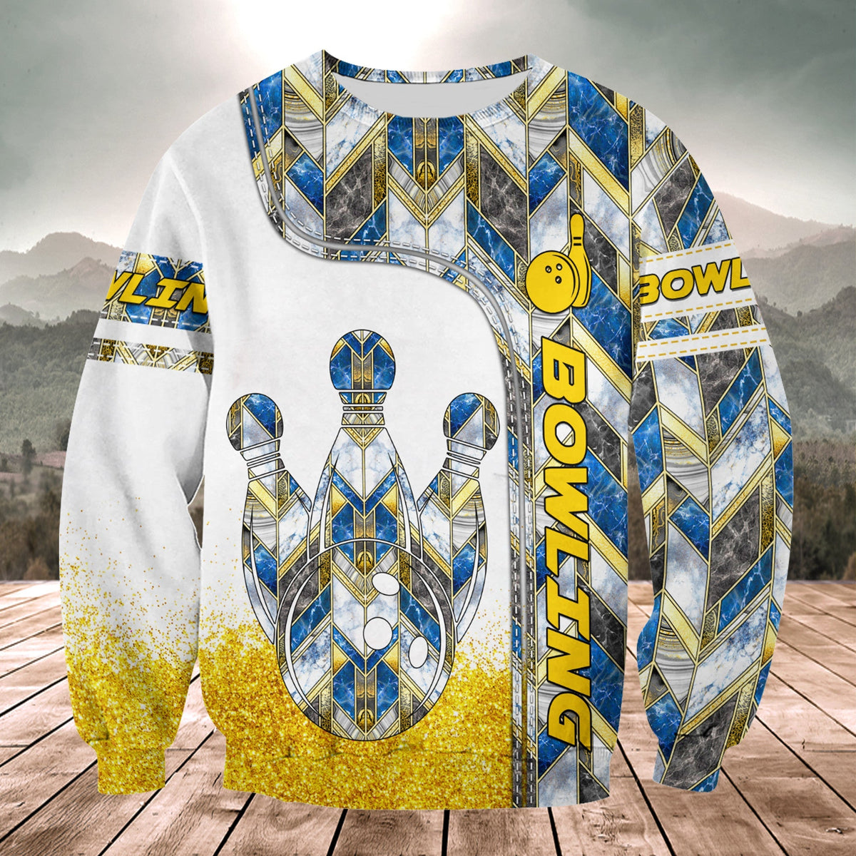 Bowling Diamond All Over Printed Unisex Shirt Q210207
