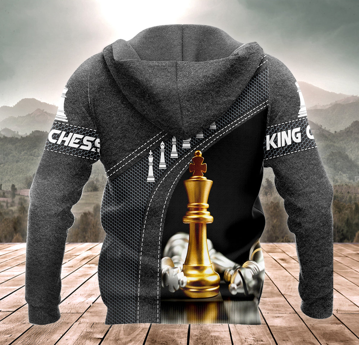 Personalized Name King Chess Gold All Over Printed Unisex Shirt