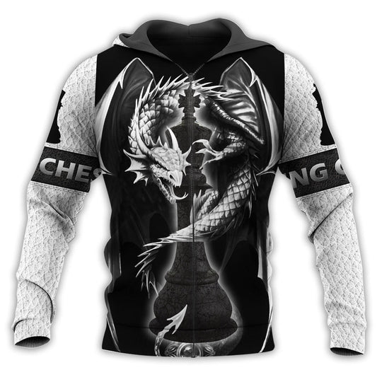 King Chess Dragon All Over Printed Unisex Shirt