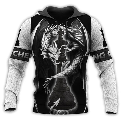King Chess Dragon All Over Printed Unisex Shirt