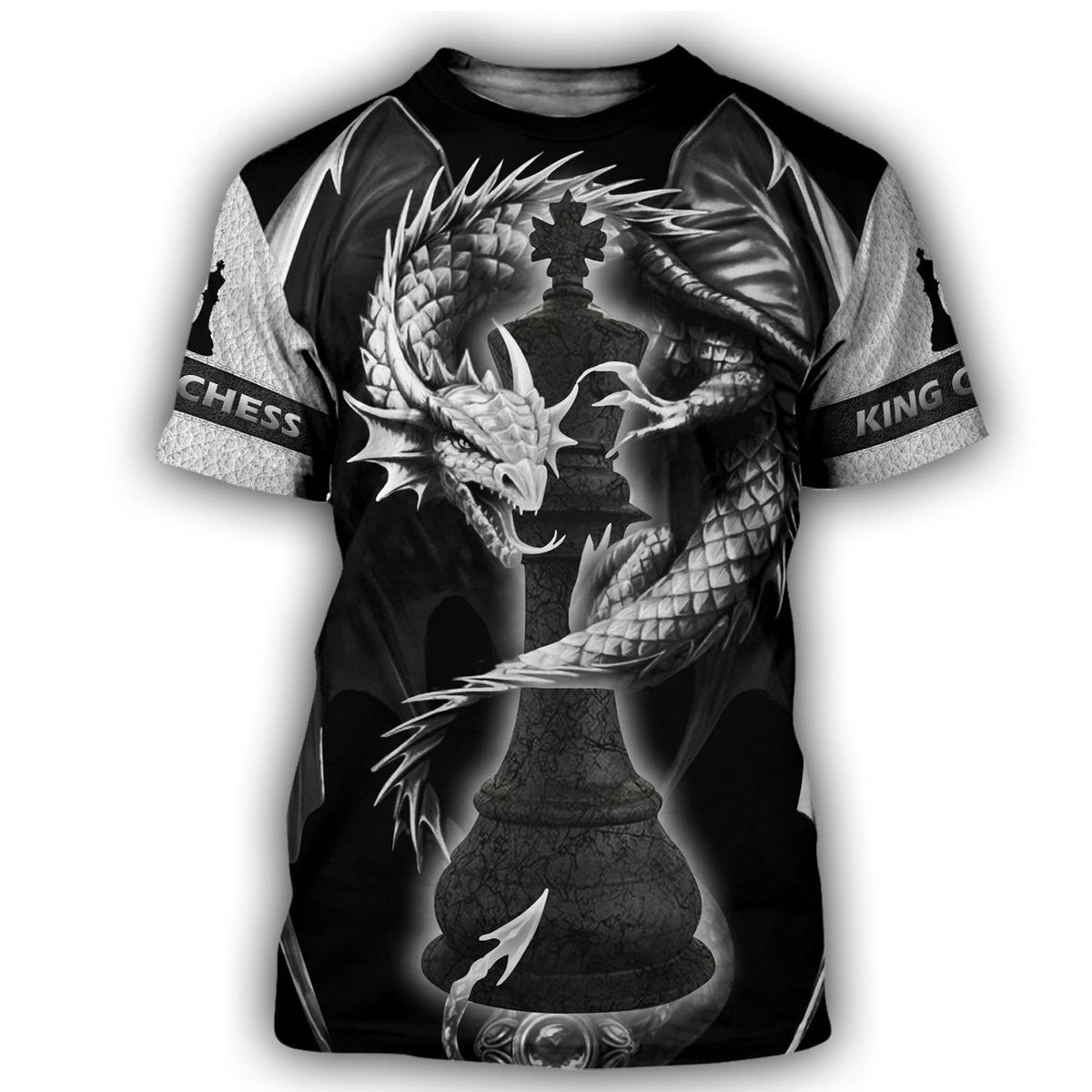 King Chess Dragon All Over Printed Unisex Shirt