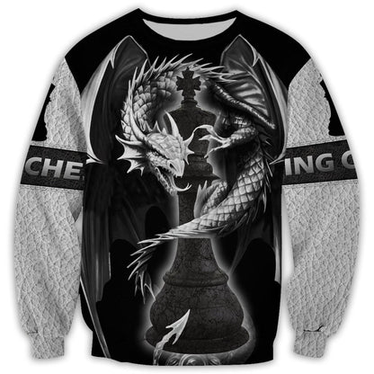 King Chess Dragon All Over Printed Unisex Shirt