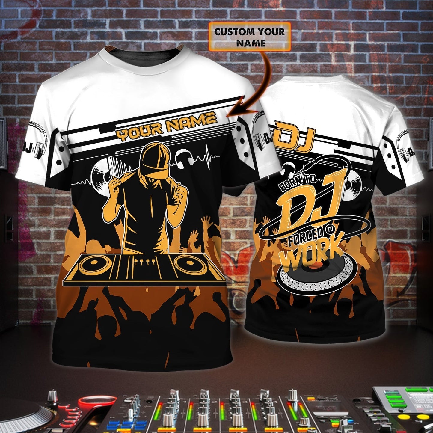 Personalized Name DJ1 Disc Jockey All Over Printed Unisex TShirt - YL97