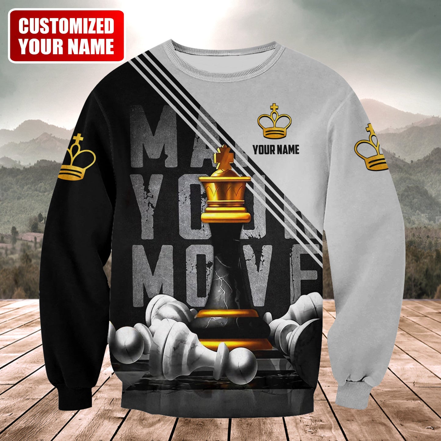 Personalized Name King Chess Q3 All Over Printed Unisex Shirt