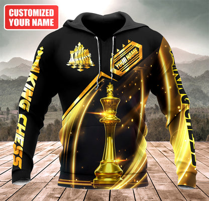 Personalized Name King Chess Luxury All Over Printed Unisex Shirt