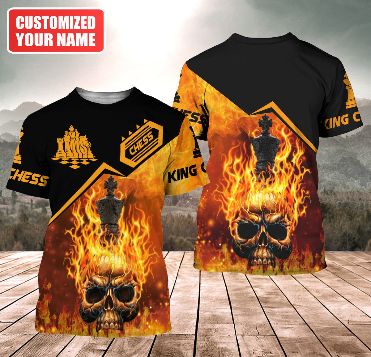 Personalized Name King Chess Q6 All Over Printed Unisex Shirt