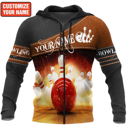 Personalized Name Bowling All Over Printed Unisex Shirt