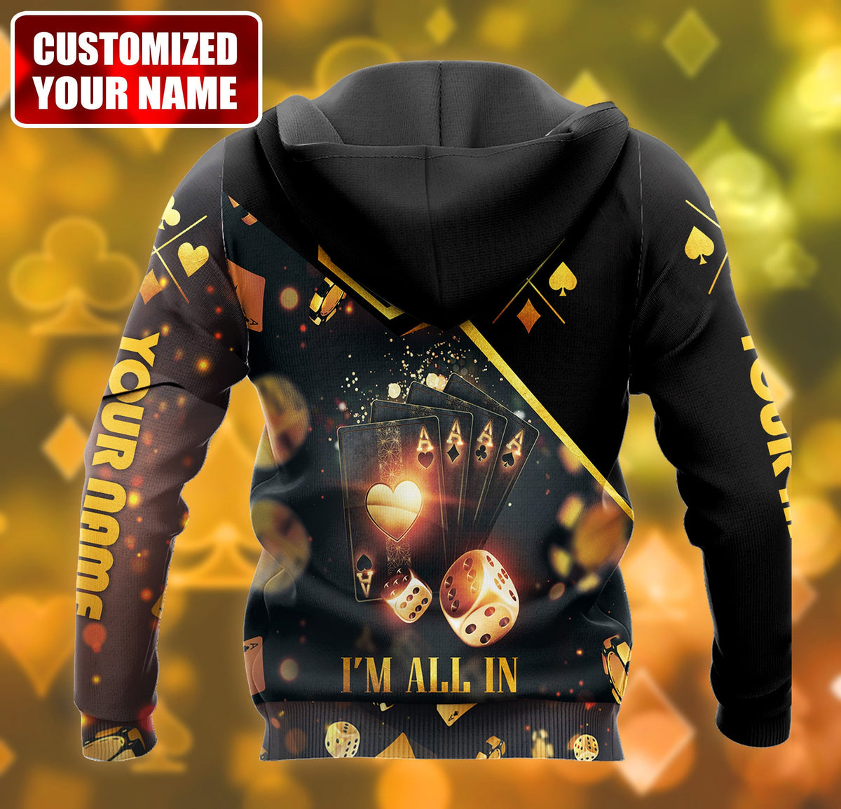 Personalized Name Poker I'm All In All Over Printed Unisex Shirt