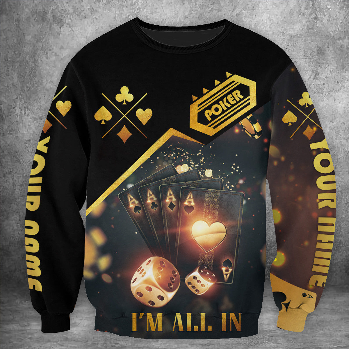 Personalized Name Poker I'm All In All Over Printed Unisex Shirt