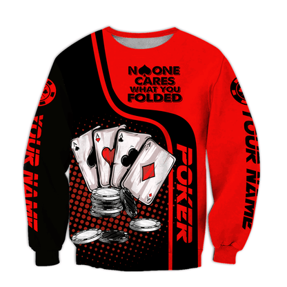 Personalized Name Poker Folded All Over Printed Unisex Shirt