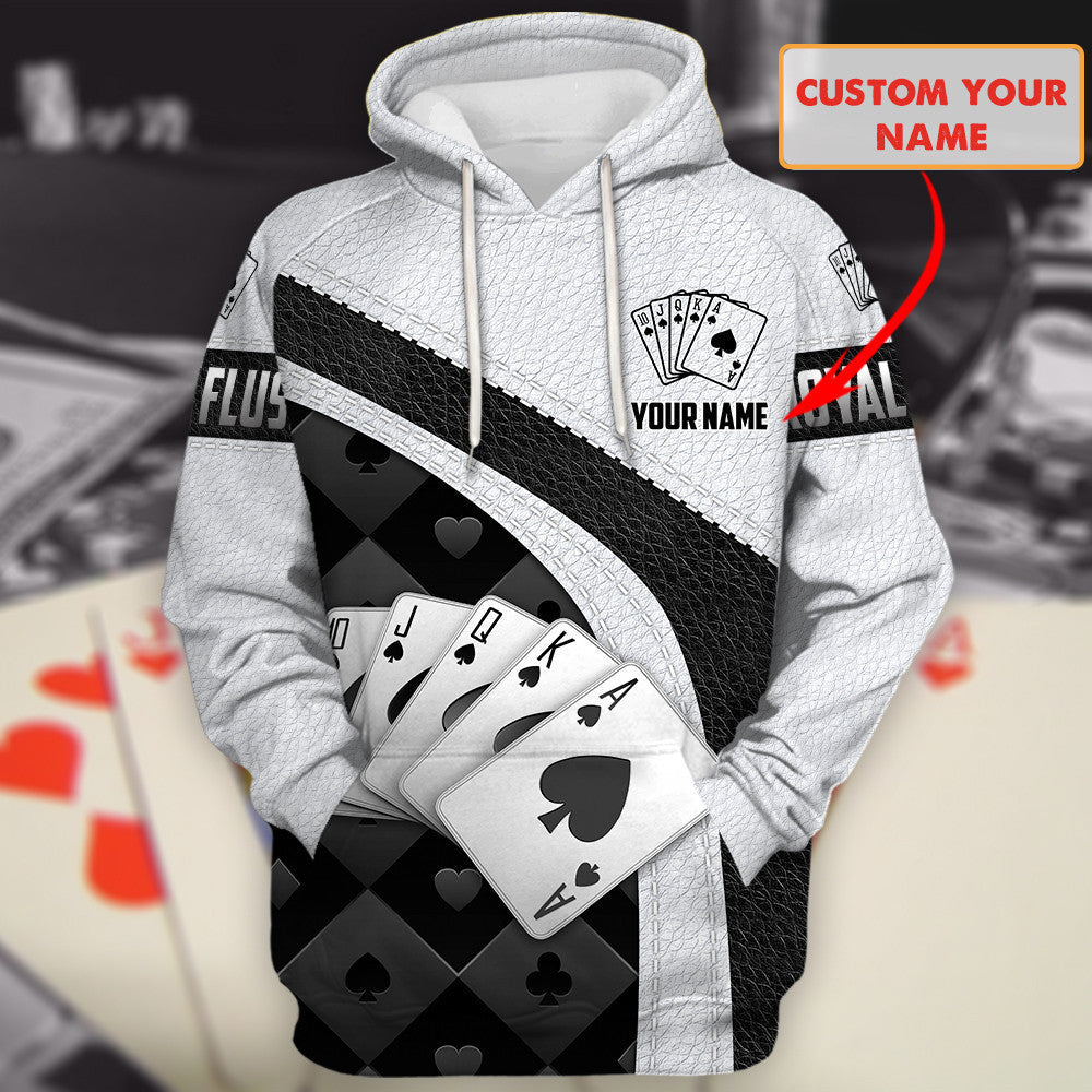 Personalized Name Poker Royal Flush All Over Printed Unisex Shirt