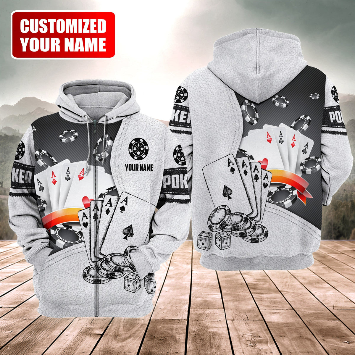 Personalized Name Poker 3 All Over Printed Unisex Shirt