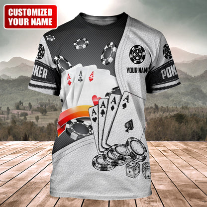 Personalized Name Poker 3 All Over Printed Unisex Shirt