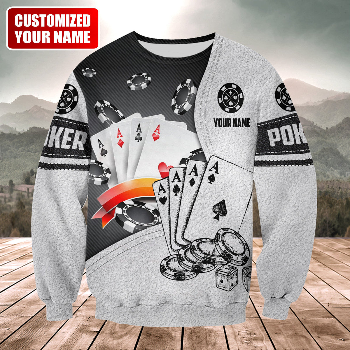 Personalized Name Poker 3 All Over Printed Unisex Shirt