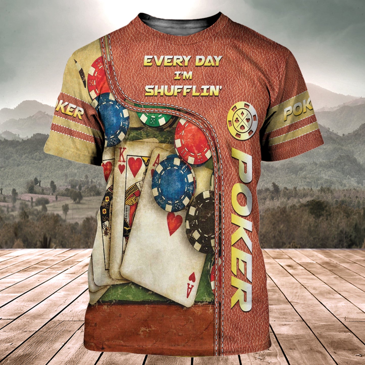 Personalized Name Poker Shufflin All Over Printed Unisex Shirt