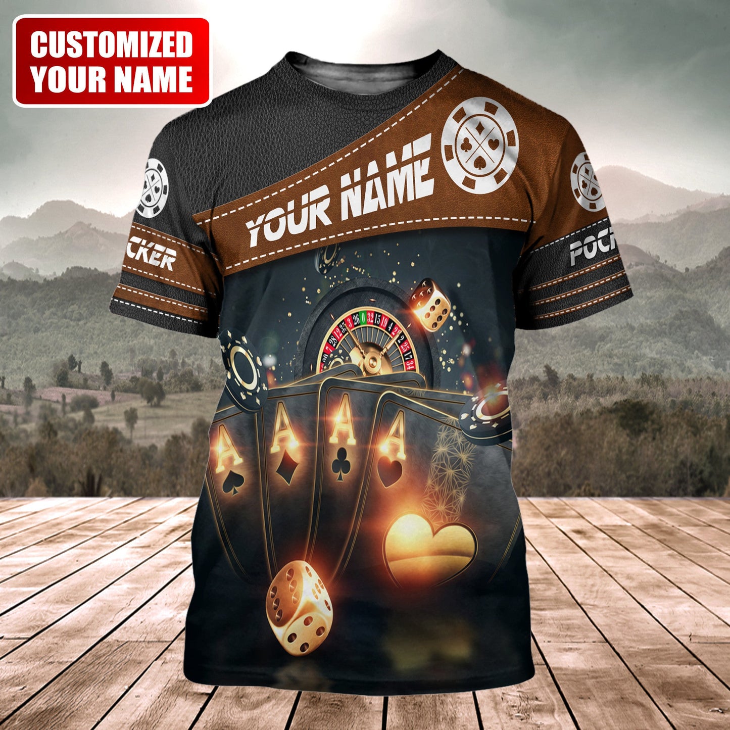 Personalized Name Poker Q2 All Over Printed Unisex Shirt