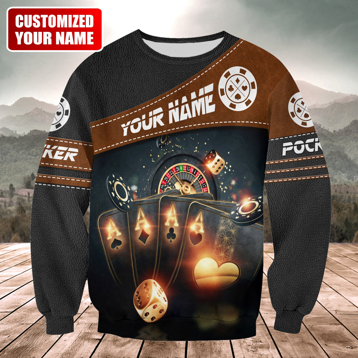 Personalized Name Poker Q2 All Over Printed Unisex Shirt