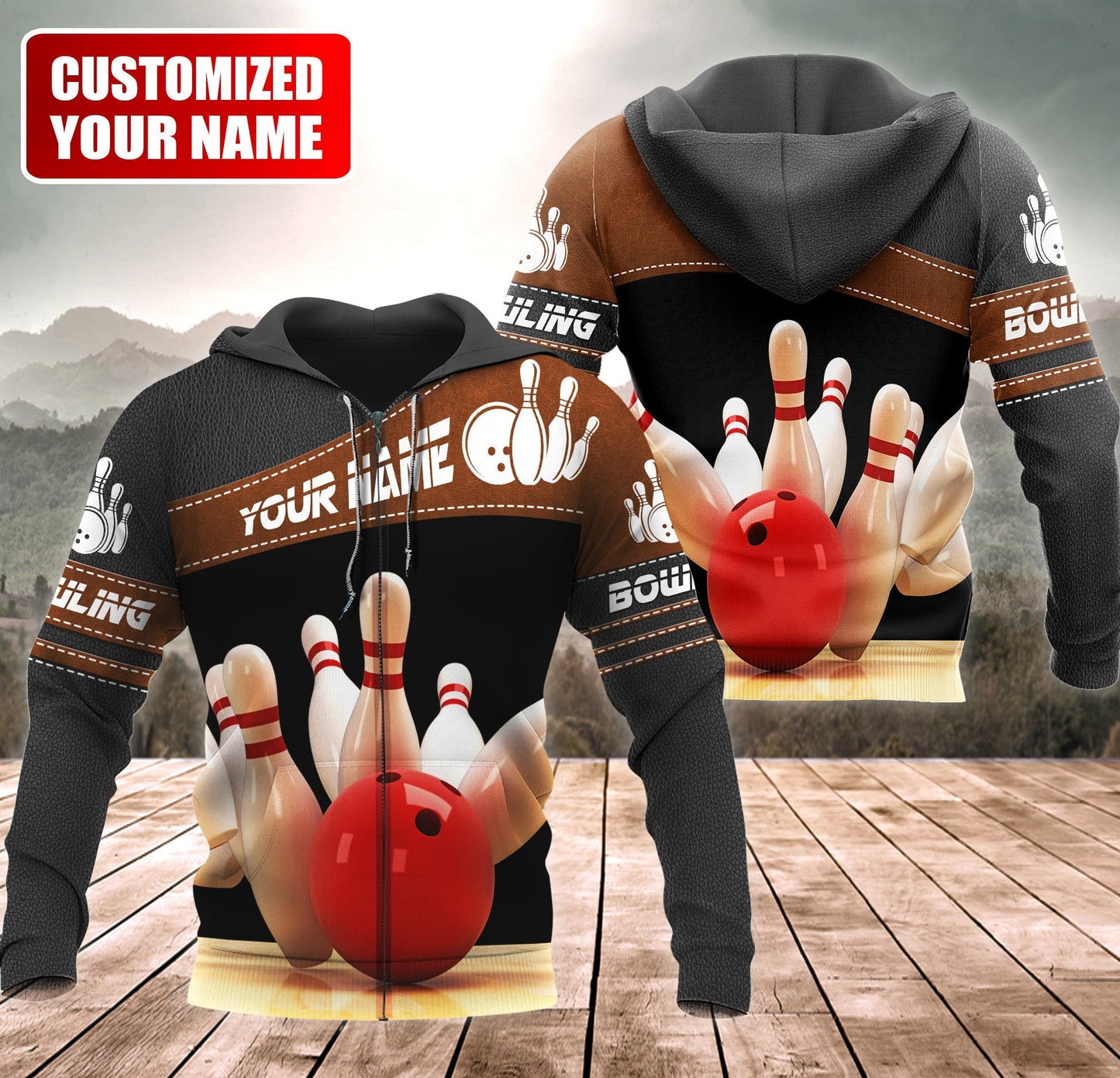 Personalized Name Bowling 2 All Over Printed Unisex Shirt