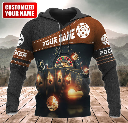 Personalized Name Poker Q2 All Over Printed Unisex Shirt