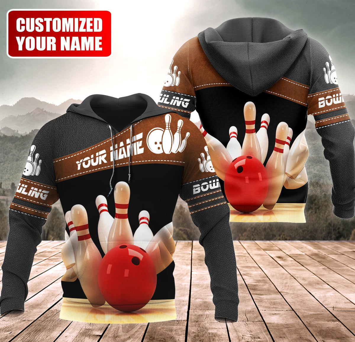 Personalized Name Bowling 2 All Over Printed Unisex Shirt