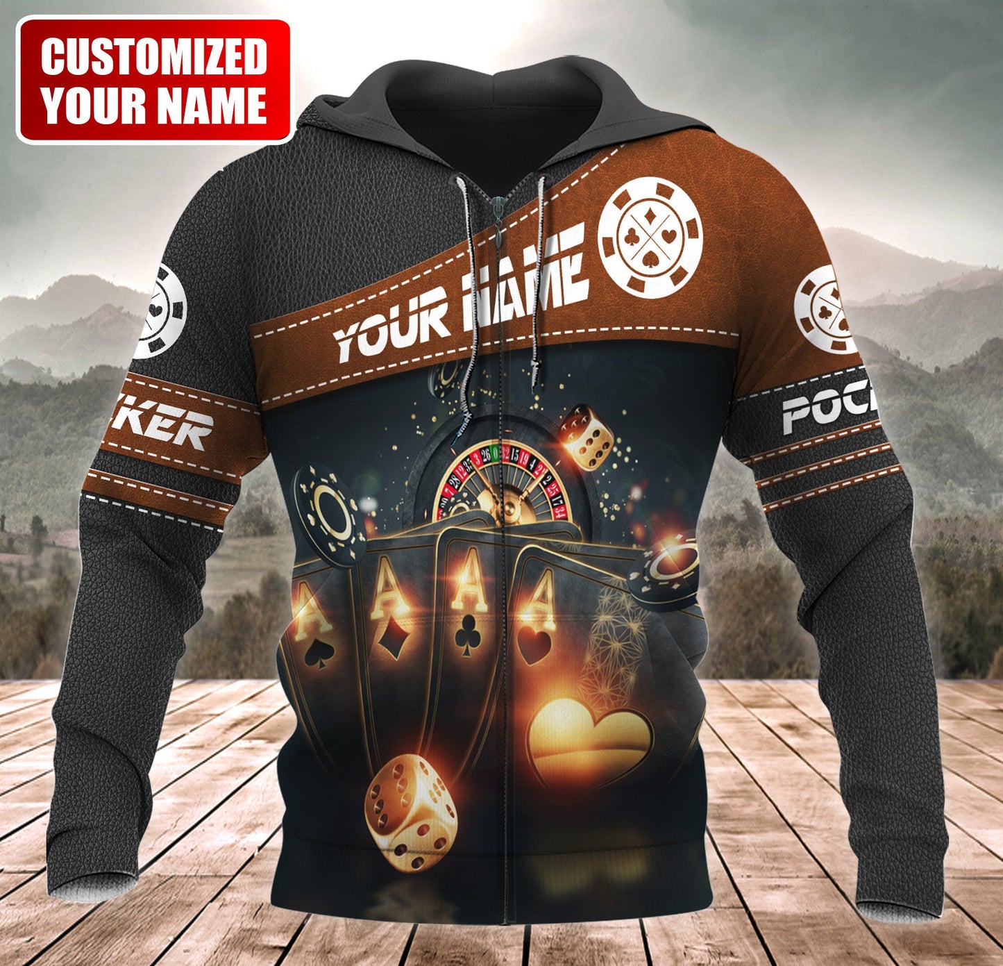 Personalized Name Poker Q2 All Over Printed Unisex Shirt