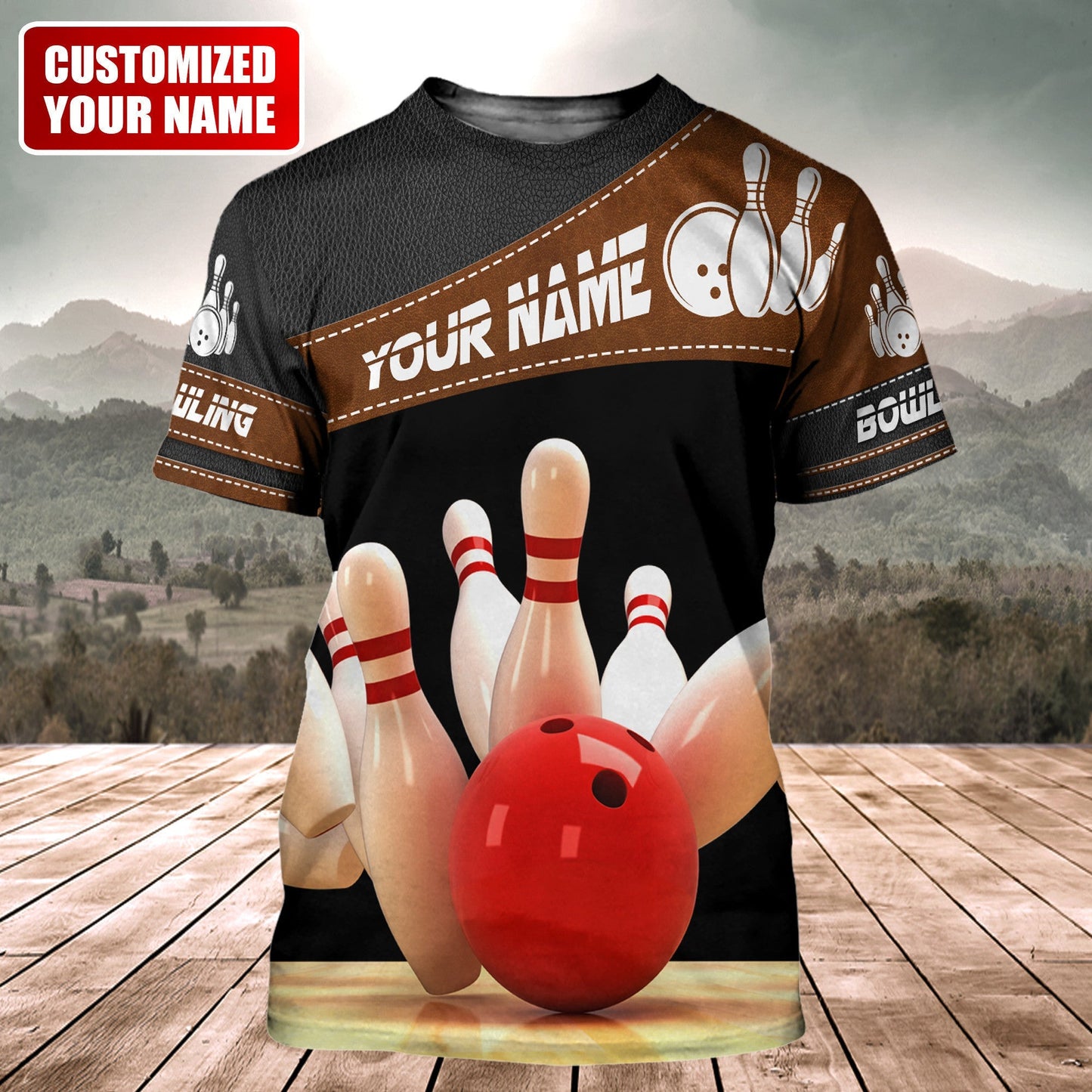 Personalized Name Bowling 2 All Over Printed Unisex Shirt