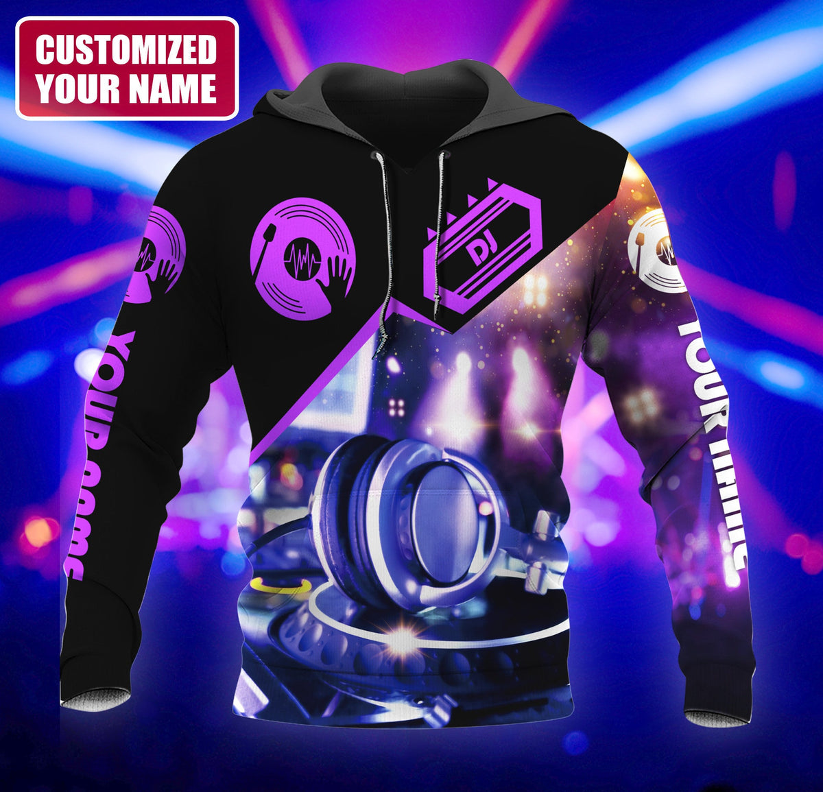 Personalized Name DJ Disc Jockey All Over Printed Unisex Shirt
