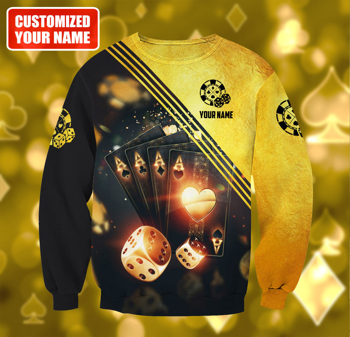 Personalized Name Poker Q6 All Over Printed Unisex Shirt