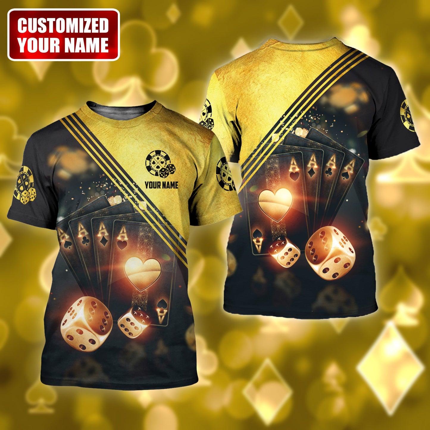 Personalized Name Poker Q6 All Over Printed Unisex Shirt