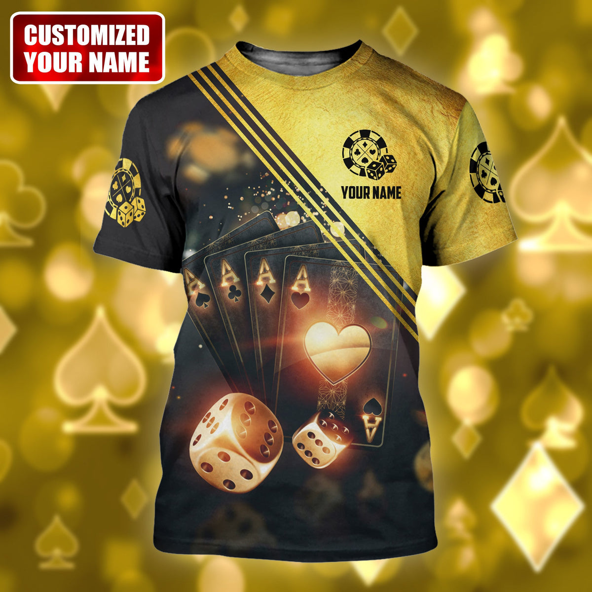 Personalized Name Poker Q6 All Over Printed Unisex Shirt
