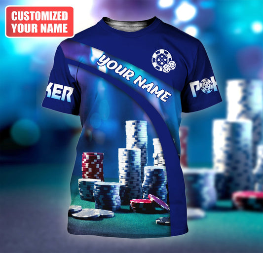 Personalized Name Poker Q10 All Over Printed Unisex Shirt