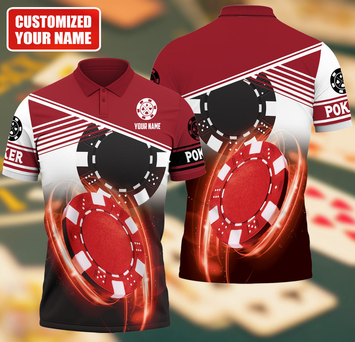 Personalized Name Poker Q14 All Over Printed Unisex Shirt