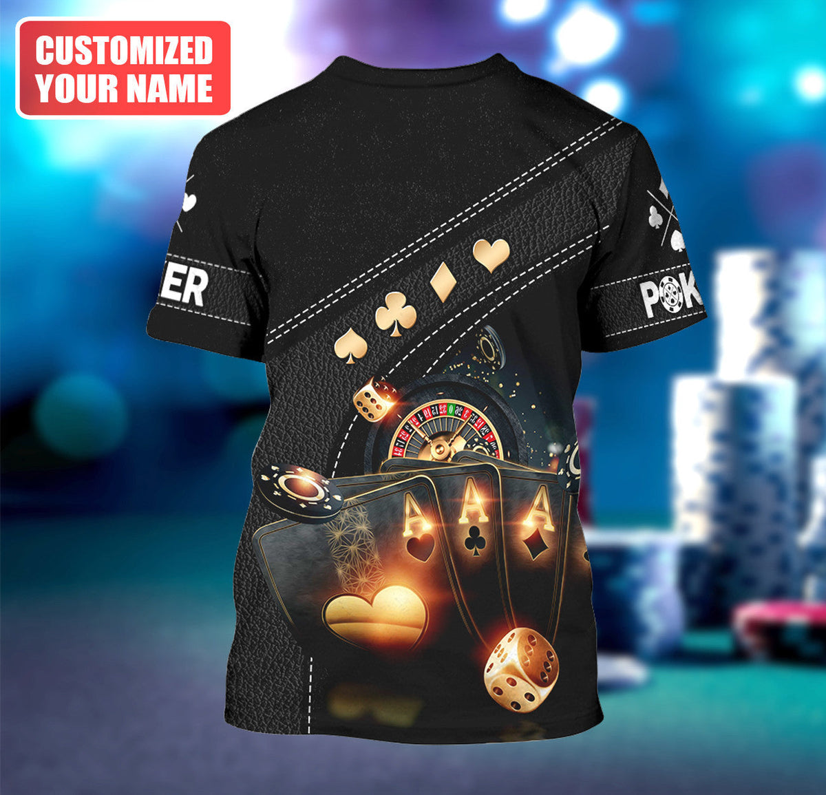 Personalized Name Poker Q16 All Over Printed Unisex Shirt