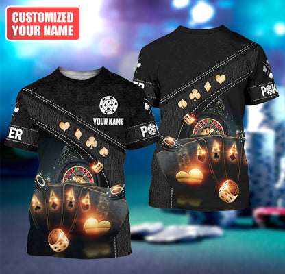Personalized Name Poker Q16 All Over Printed Unisex Shirt