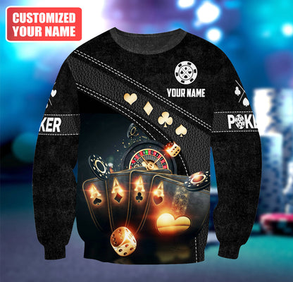 Personalized Name Poker Q16 All Over Printed Unisex Shirt