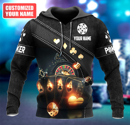 Personalized Name Poker Q16 All Over Printed Unisex Shirt