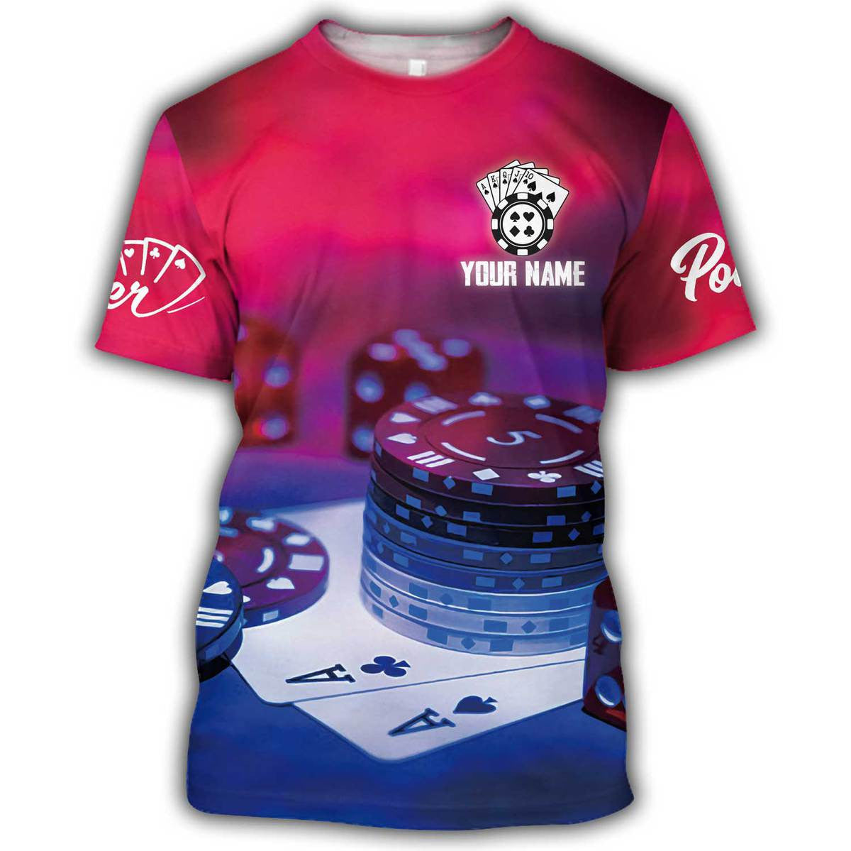 Personalized Name Poker Q19 All Over Printed Unisex Shirt